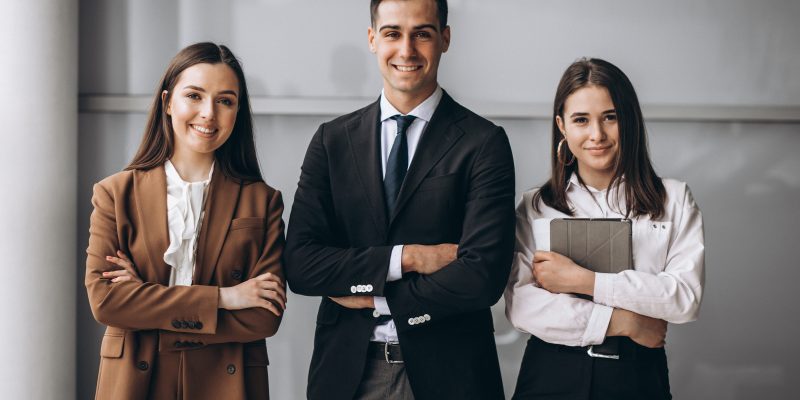 Bussiness people working in team in an office Bussiness people working in team in an office